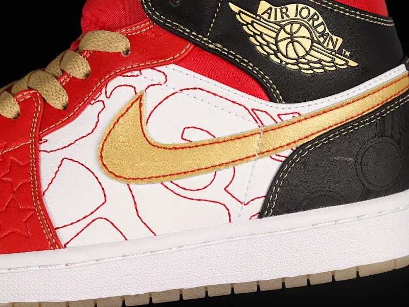 All Categories Air Jordan Jordan Series Basketball Shoes Air Jordan 1 Mid Air Jordan 1 Mid "XQ" AJ1 Joe 1 Festive Zhongbang Basketball Shoes DV0576-176